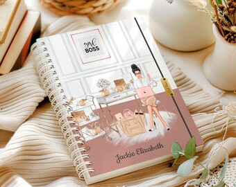 2027 Personalized Planner Monthly Weekly - Budget Planner-  Girl Boss Calendar - Custom Girl Boss Agenda - Hardcover Daily Planner for Her