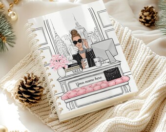 2027 Personalized Monthly Planner with Lined Pages - Check List - Budget Planner -  Calendar -  Girl Boss - Gift for Her - Office Decor
