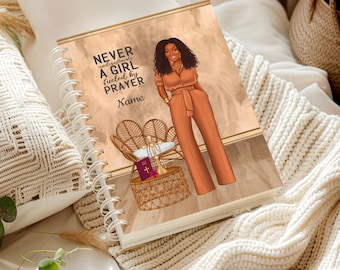 Black Girl Personalized Notebook, Black Owned Business Gift, Lined Black Queen Journal, Custom Name Hardcover Notebook, Black Girl Magic