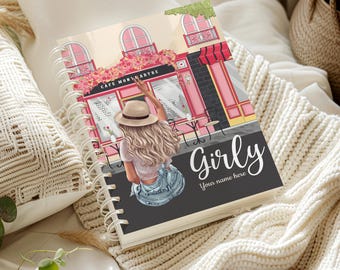2027 Girly Girl Personalized Monthly Weekly Planner  - Luxury Girl Boss Calendar - Budget Planner - Custom Girl Boss Planner