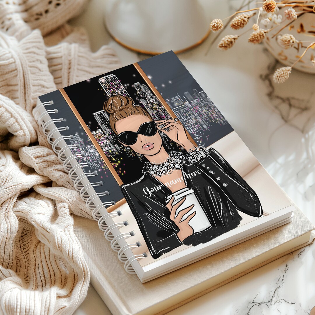 Start Any Month 12 Months 2025 Personalized Monthly Planner With Lined Pages Girl Boss Planner