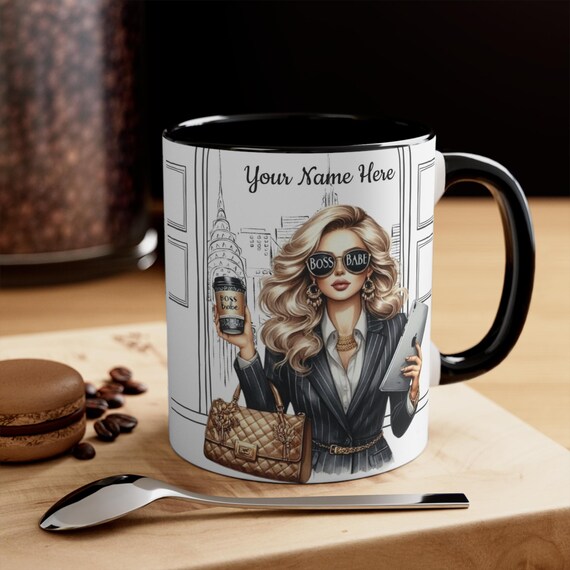 Personalized Coffee Mug for WomenBoss, Babe Gift, Stylish Ceramic Mug with  Custom Name, Perfect for Entrepreneurs, Leaders and Professionals