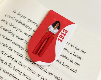 1913 Delta Sigma Theta Magnetic Bookmark, Sorority Gifts for Women, DST Paraphernalia, African American Black Girl Magic, Book Lovers Gift