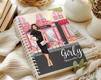 Girl Boss Hardcover Planner - Personalized with Your Name - Choose Your Start Month - Budget Planner - Girly Girl - Monthly Planner