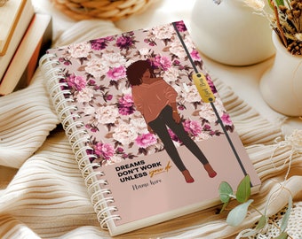 2027 Empowerment Daily Planner f Black Woman – Personalized 12 Months Spiral Hardcover Budget and Calendar - Black Boss Girl Magic - Agenda