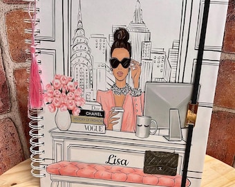 2027 Personalized Monthly Planner -  2 Sizes Layout - Girl Boss Gift - Budget Planner - Dated Calendar - Christmas Gift - Year Calendar