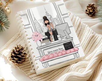 2027 Personalized Monthly Planner with Lined Pages - Check List - Budget Planner -  Calendar -  Girl Boss - Gift for Her - Office Decor