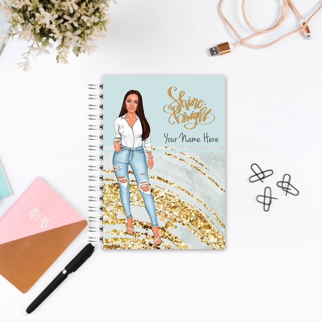 Custom Journal Personalized Notebook Girl Boss Daily Planner