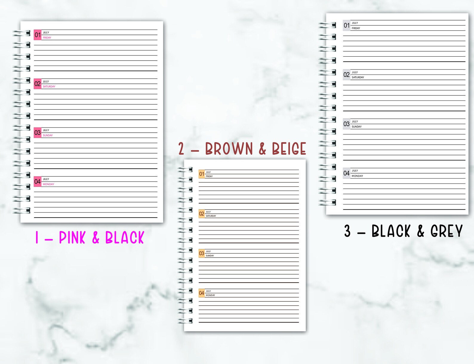2023 Custom Start Date Planner With Lines Personalized Etsy