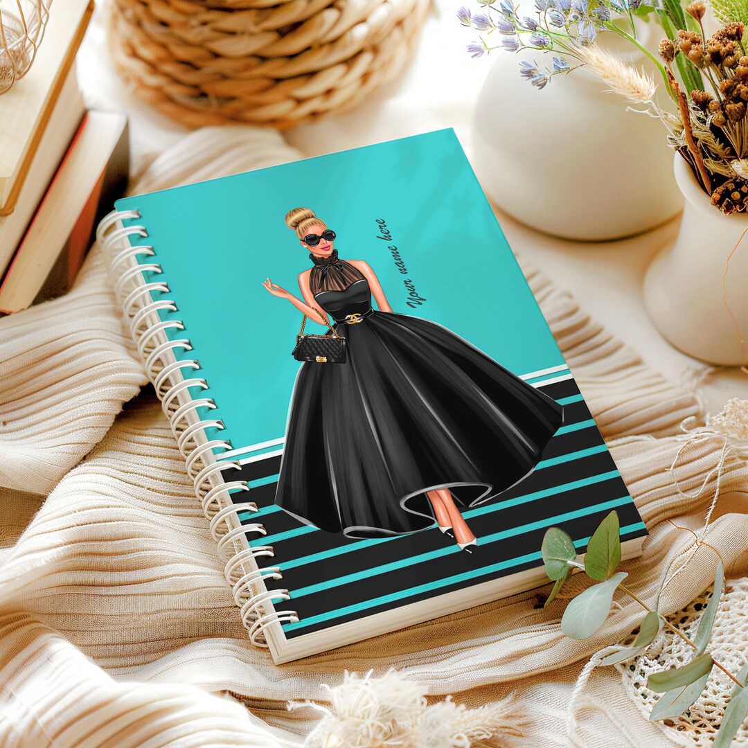 2024-2025-black-girl-custom-start-date-planner-with-lines-personalized