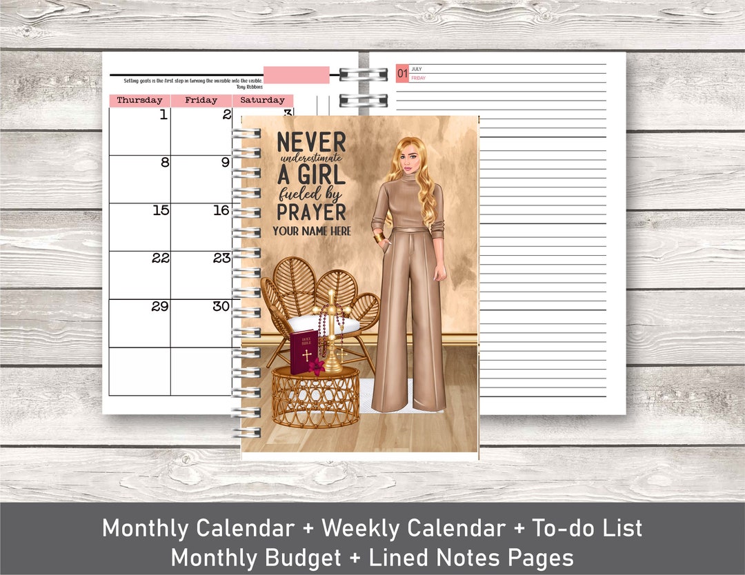 2024 Christian Planner With Lines Calendar 2024 Personalized Monthly