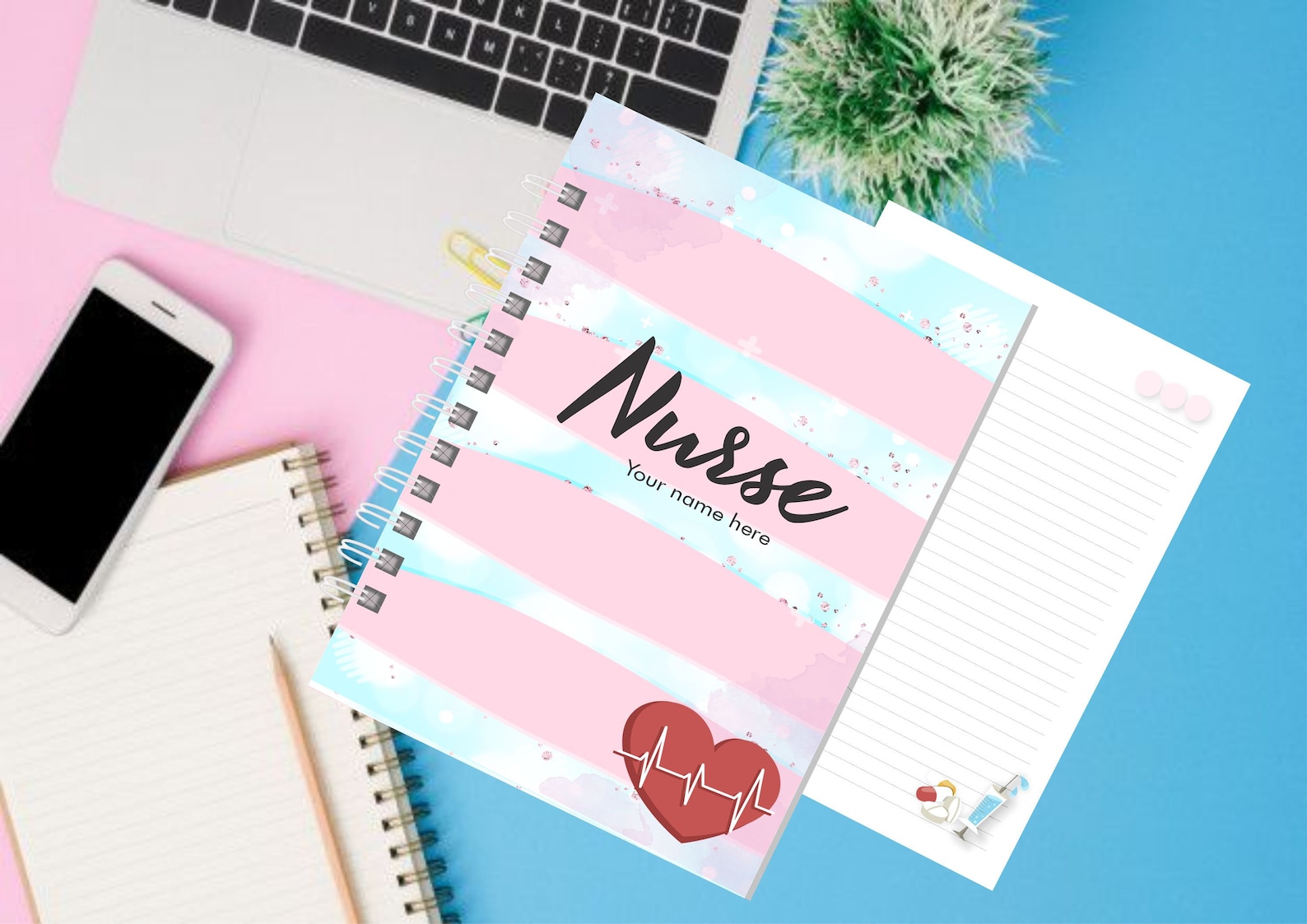 Personalized Notebook for Nurse Custom Notebook with Name Etsy
