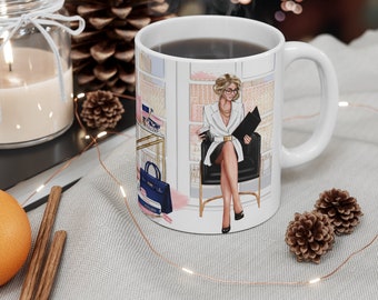 Gift for Boss ,Blond Woman Mug, Hustle Girl, Girl Boss, Boss Lady, Ceramic Mug, Blondle, Personalized Mug, Coffee Lovers, Boss Babe Coffee