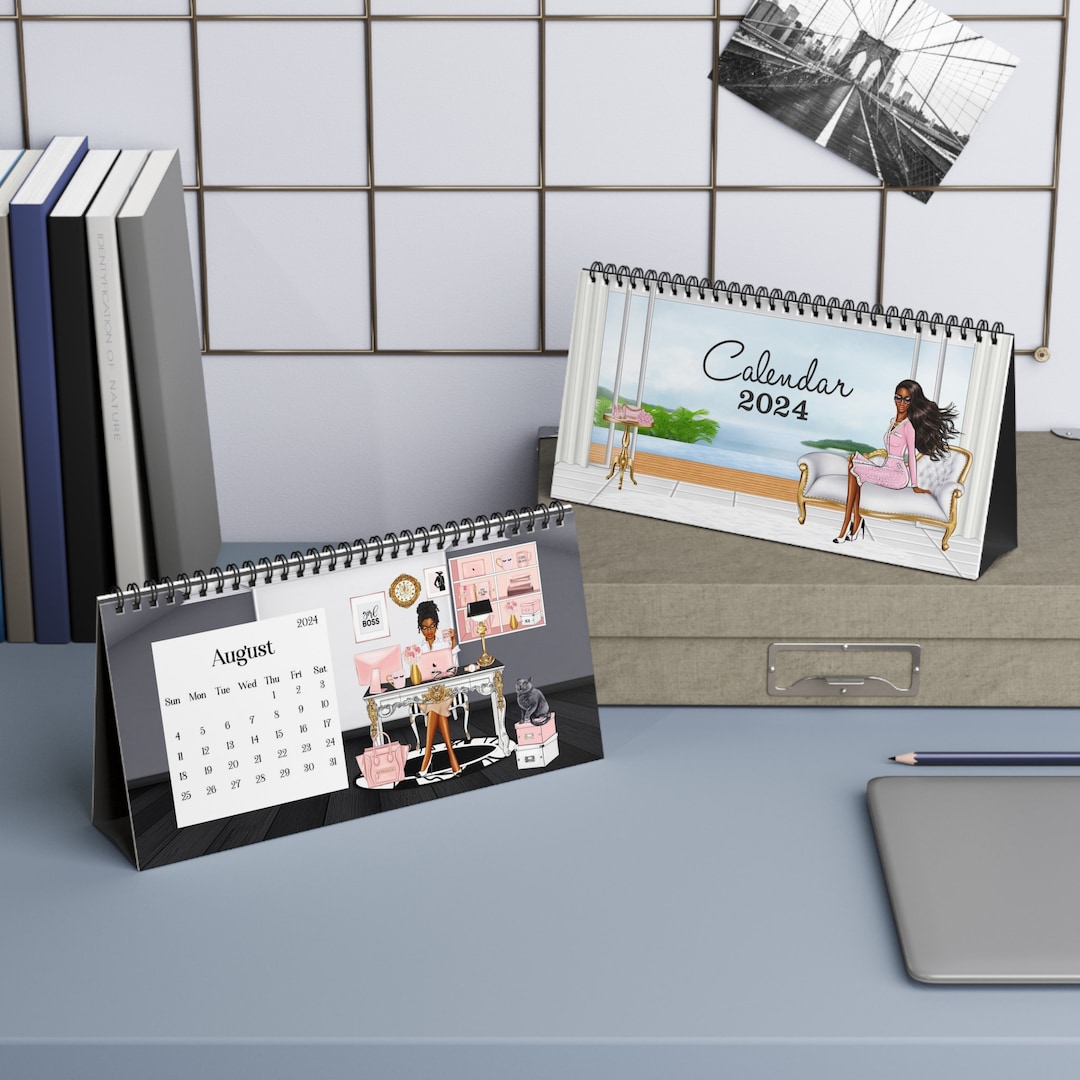 Choose Start Month 2024/2025 Calendar Black Girl Boss Calendar Planner