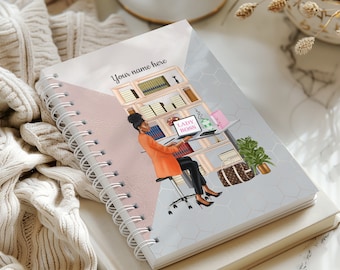 2027  Personalized Monthly Planner with Lined Pages - Girl Boss Gift - Budget Planner -  Black Woman Owner - Christmas Gift - Year Calendar