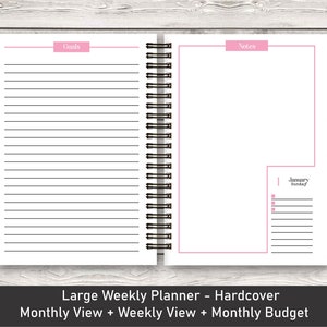 8.5x11 Large Weekly Personalized Planner Custom Start Month - Etsy