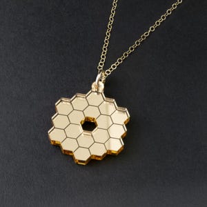 James Webb Space Telescope Pendant Necklace JWST Mirror Acrylic