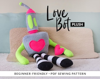 Love Bot Plush Sewing Pattern
