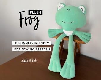 Frog Plush Sewing Pattern (PDF pattern)