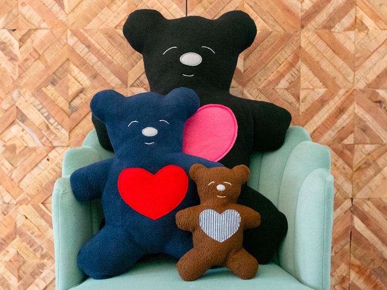 Plushy Example The Love Bear Sewing Pattern - Etsy