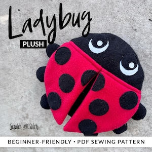 Plush Ladybug Sewing Pattern (PDF Pattern)