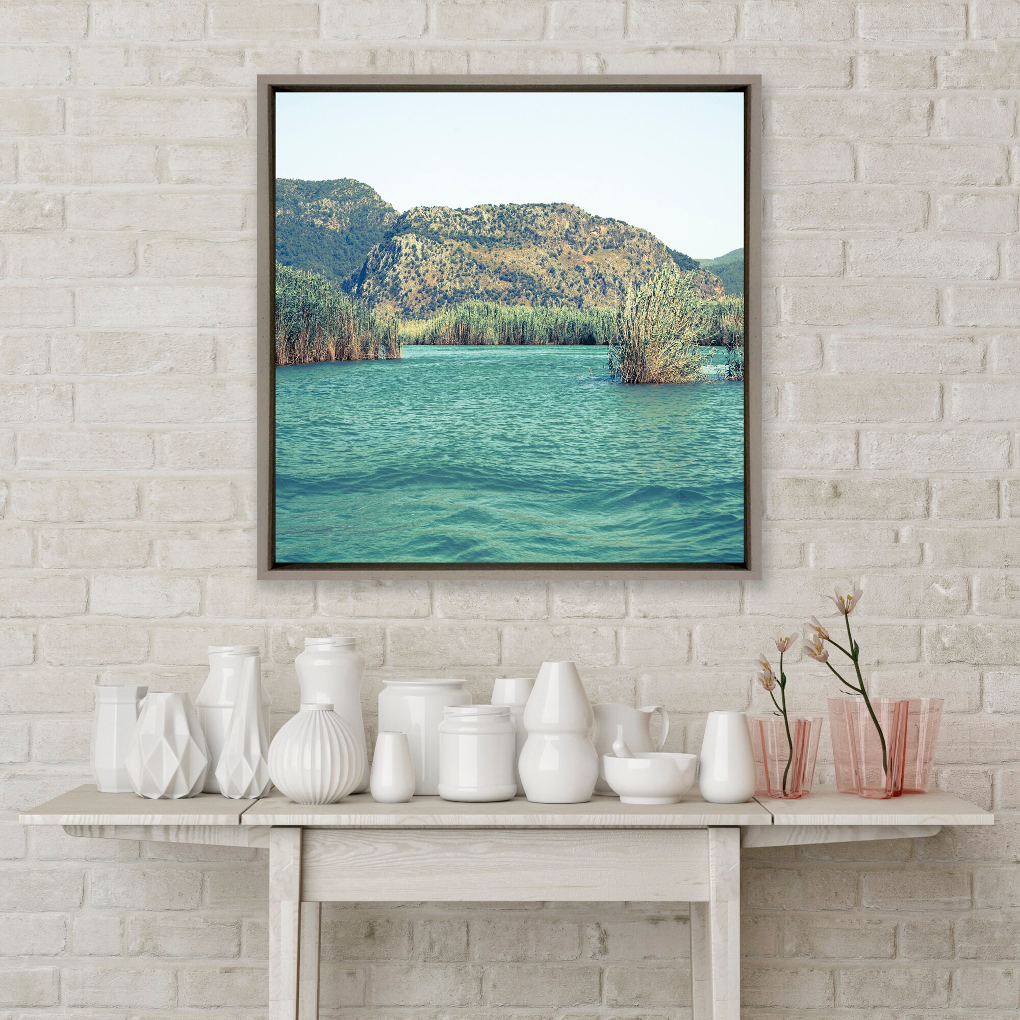Photographie d'art, Lac et Roseaux en Turquie, Edition Limitée, Impression sur Toile, Art Mural, Pho