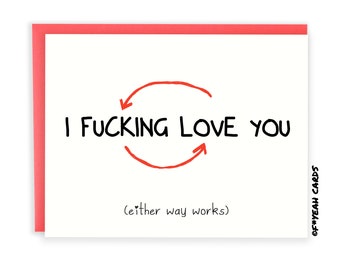 Tarjeta de San Valentín picante - Regalo picante de San Valentín para él - Tarjeta de aniversario - Tarjeta de cumpleaños picante para novio