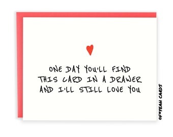 Tarjeta de amor divertida para él - Tarjeta de "Te amo" para tu novio - Tarjeta dulce para tu novia - Tarjeta de San Valentín - Tarjeta de aniversario para él