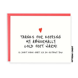 Tarjetas de amor divertidas para él: tarjeta del primer aniversario para el esposo, finanzas, novio, regalo de San Valentín, tarjeta para mantener mis pies calientes