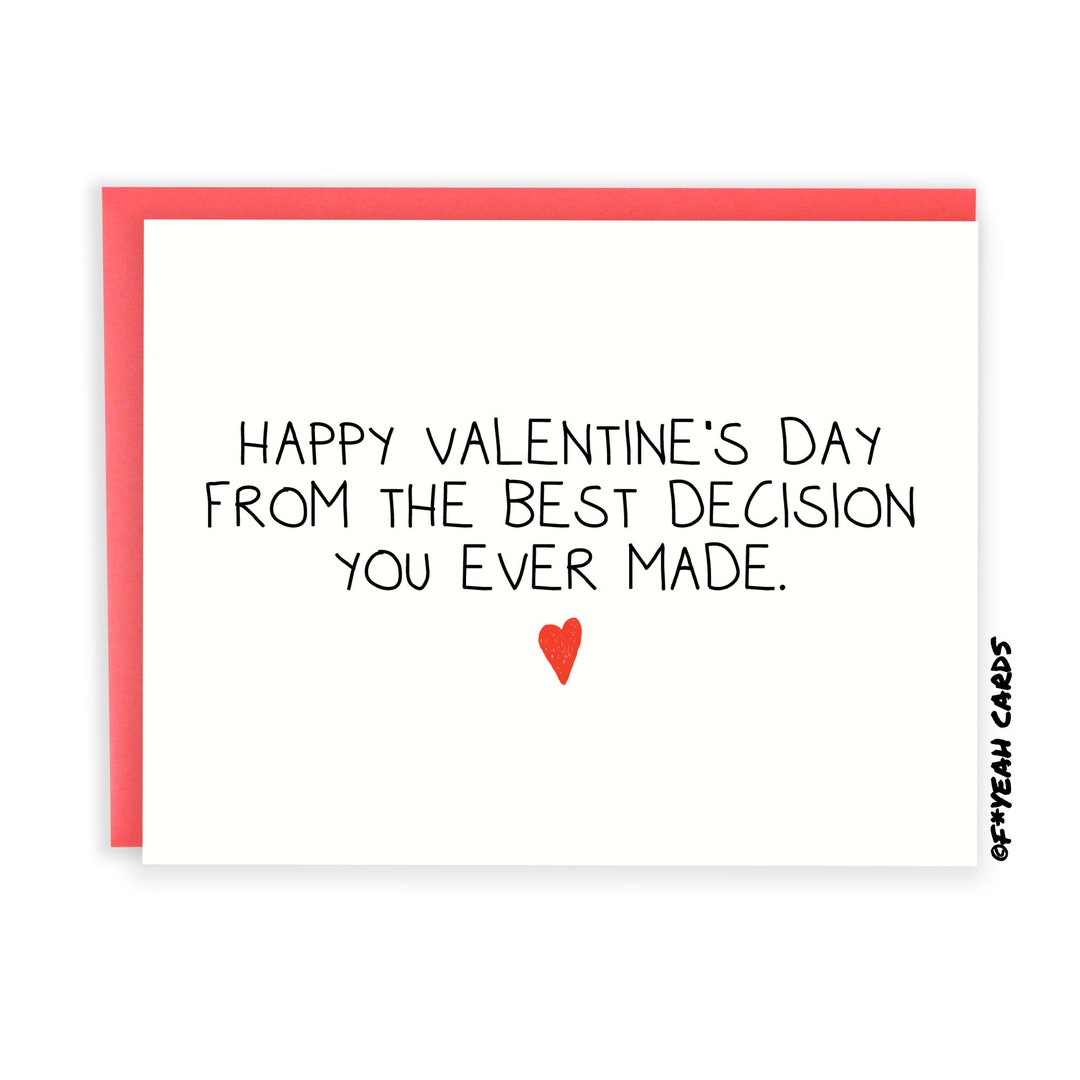 Funny Valentines Day Card - Valentine Card for Him - Boyfriend - Wife ...