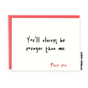 Funny Birthday Card - For Friend - Birthday Card For Younger Husband - Rude Younger Birthday Crd - Funny Card For Friend Birthday