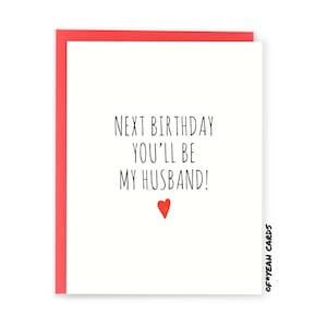 Carte d'anniversaire fiancé - nouveau mari - carte d'anniversaire drôle pour futur mari - jolie carte d'anniversaire romantique prochain anniversaire, vous serez mon mari