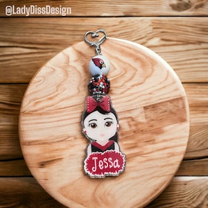 Portachiavi da competizione per cheerleader, borsa da ballo per cheerleader, regalo personalizzato per tag team, colori personalizzati, regalo per allenatori cheerleader, ornamento per mamme cheerleader, acchiappasole