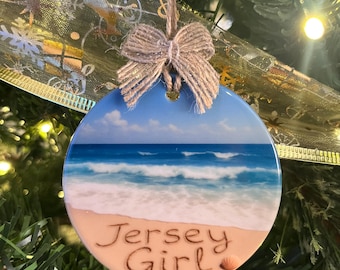 Jersey Girl Ceramic Ornament 3 Inch Coastal Beach Christmas Ornament