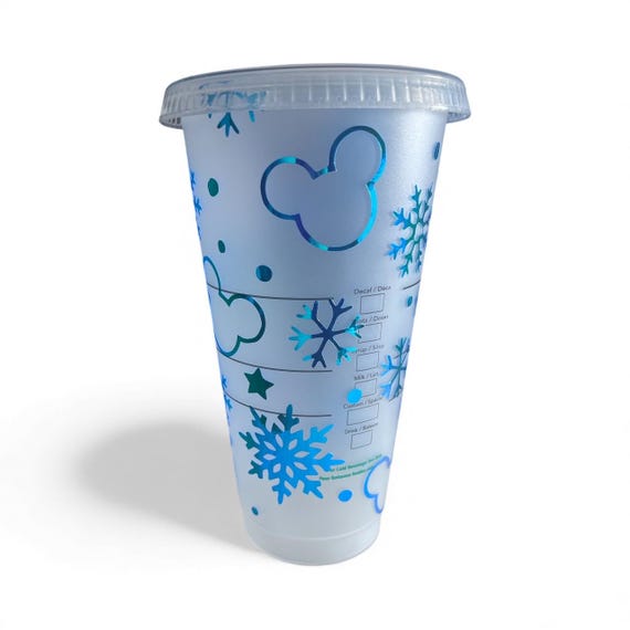Holographic Snowflake Starbucks Cold Cup, Winter Reusable Venti Iced Coffee  Cup - Etsy Ireland