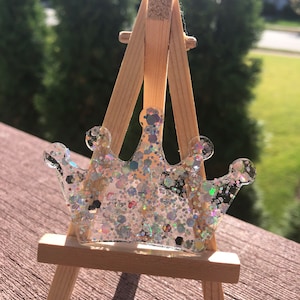 Crown Queen Royal Keychain Personalization Glitter Sparkle