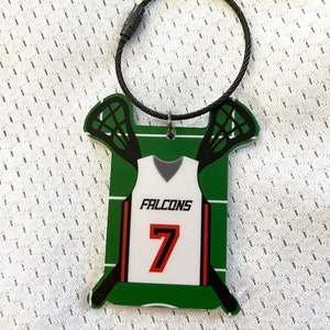 Lacrosse Custom Team Keychain Bag Tag Personalized Team Gift Lax
