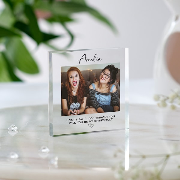 Bridesmaid Proposal Gift | Personalised Photo Polaroid Block | Bridesmaid Gift | Maid of Honour Gift | Will you be my Bridesmaid Gift