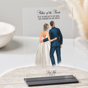 Father of the Bride Gift | Dad and Daughter Gift | Parents of the Bride | Dad on the Wedding Day | Wedding Acrylic Plaque | Dad Gift