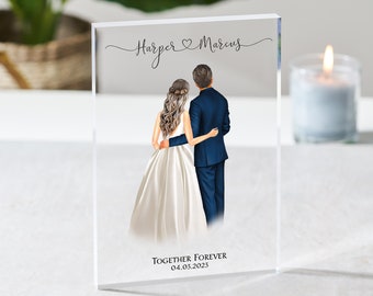 Bride and Groom Plaque | Husband and Wife Gift | Wedding Gift | Anniversary Gift | Wedding Acrylic Plaque | Mr & Mrs Wedding Gift | Wedding