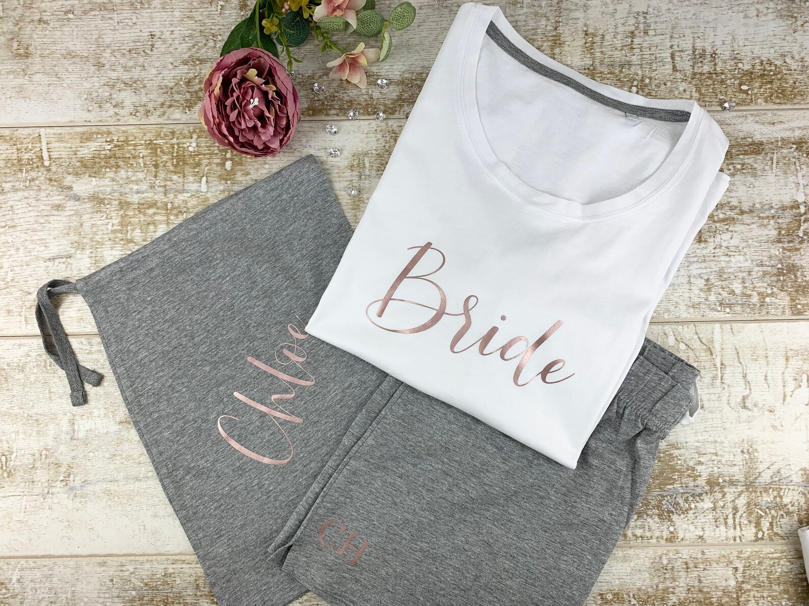 Personlised Bridesmaid PJs Wedding Pyjamas Personalized Etsy