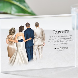 Parents of the Bride | Father of the Bride | Mother of the Bride | Family Wedding Gift | Wedding Acrylic Plaque | Husband & Wife | In Laws