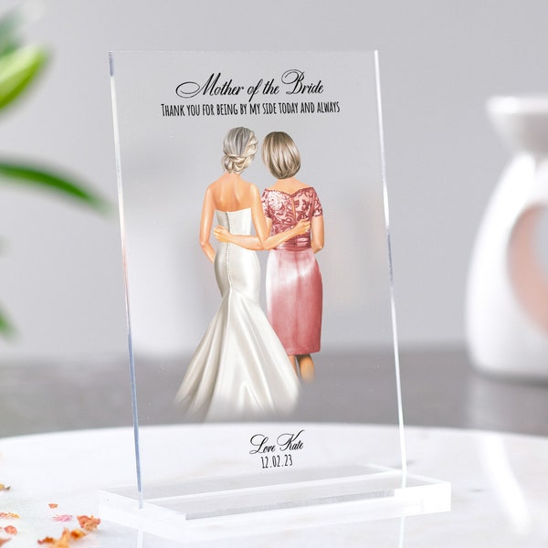 Mother of the Bride Gift | Mum and Daughter Gift | Parents of the Bride | Mum on the Wedding Day | Wedding Acrylic Plaque | Mum Gift