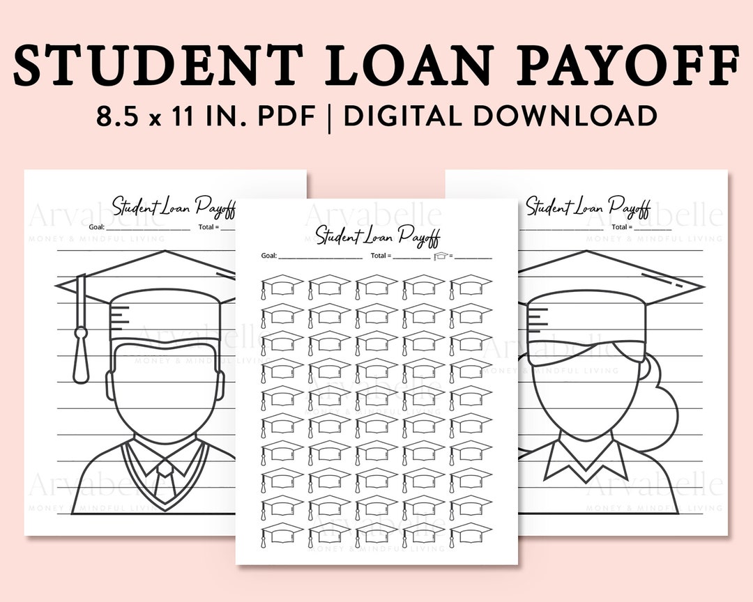 Student Loan Payoff Tracker Printable Student Loan Sink Pay Off The