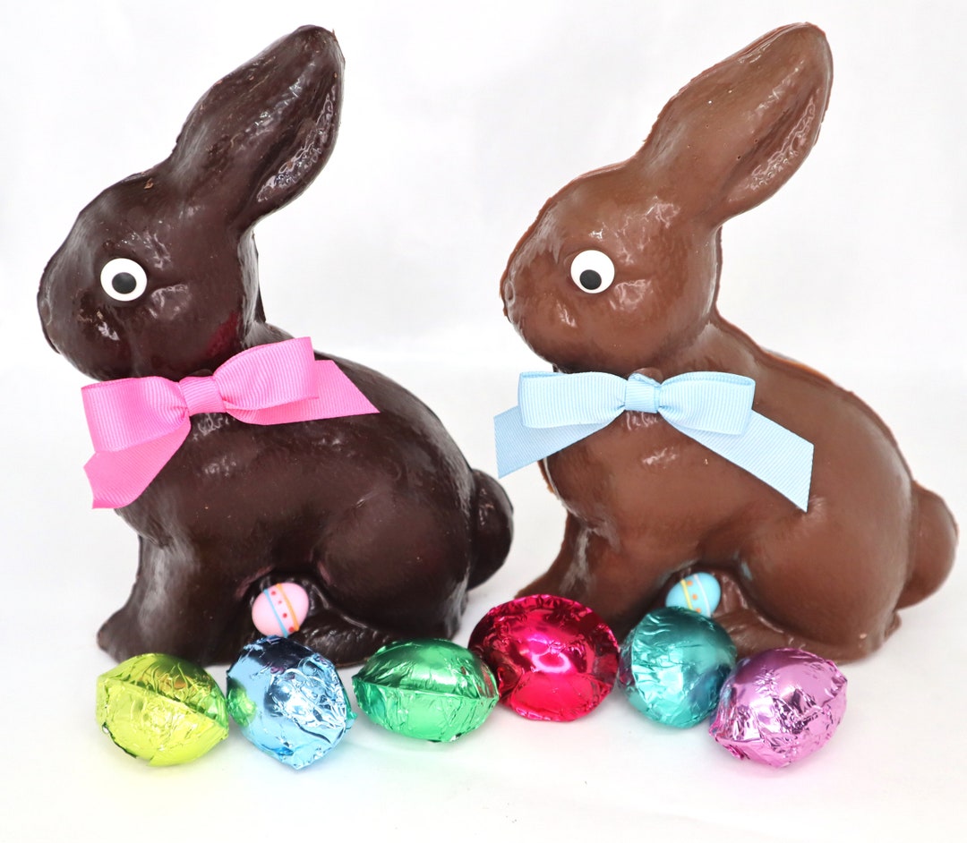 Solid Jack Rabbit Chocolate Easter Bunny Rabbit Milk, Dark or White ...