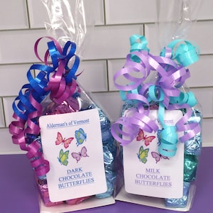 Half Pound Milk or Dark Chocolate Individually Wrapped Butterflies 8 oz