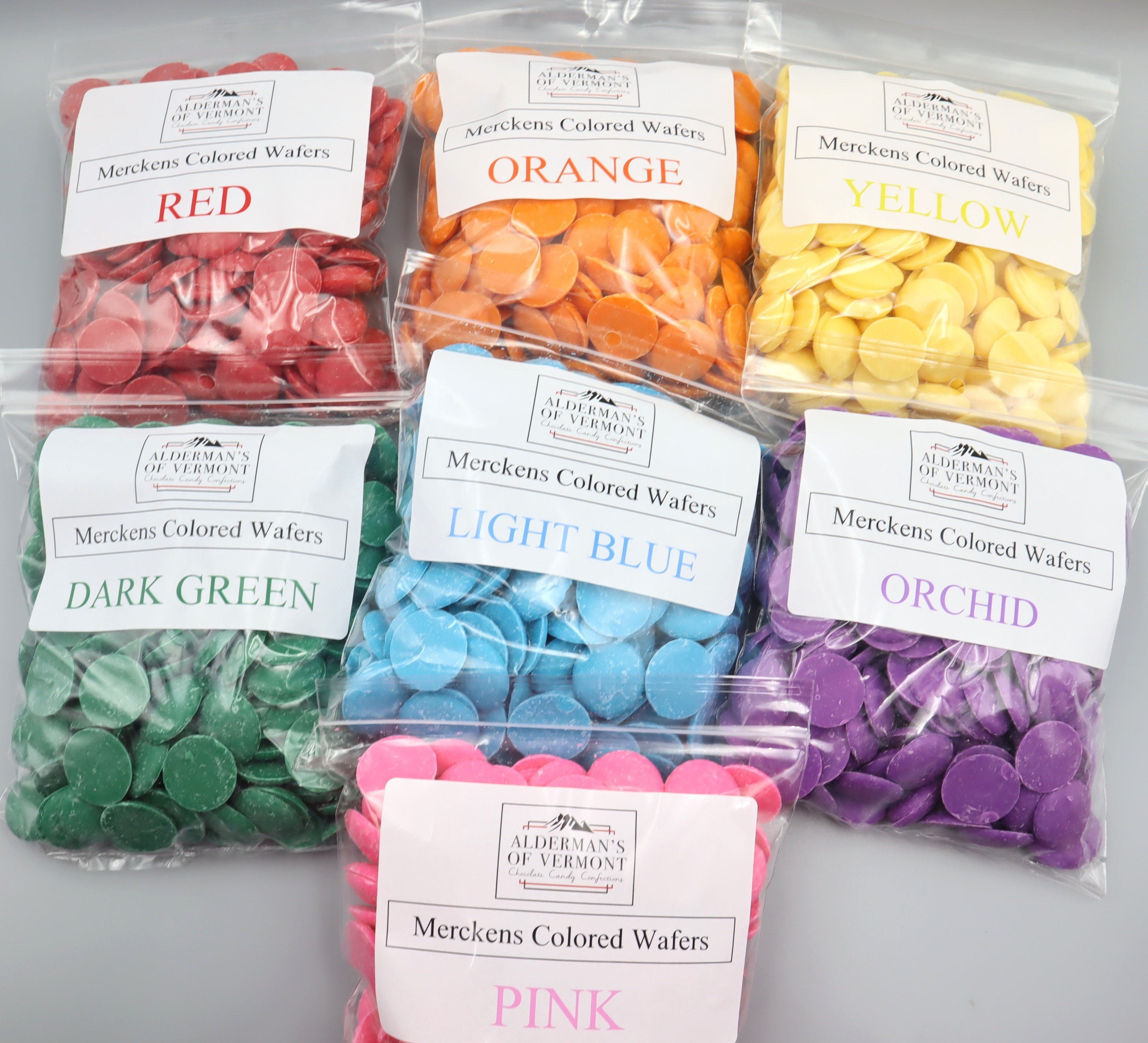 Merckens Colored Chocolate Coating Wafers 1 LB