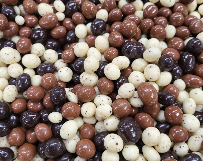 Milk, Dark, Tri-Flavored Chocolate, Cookies and Cream covered Espresso Coffee Beans Candy