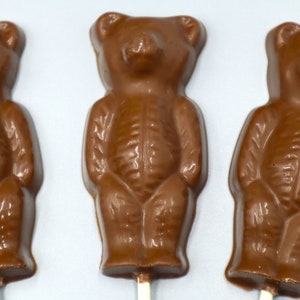 12 Chocolate Teddy Bear Lollipop