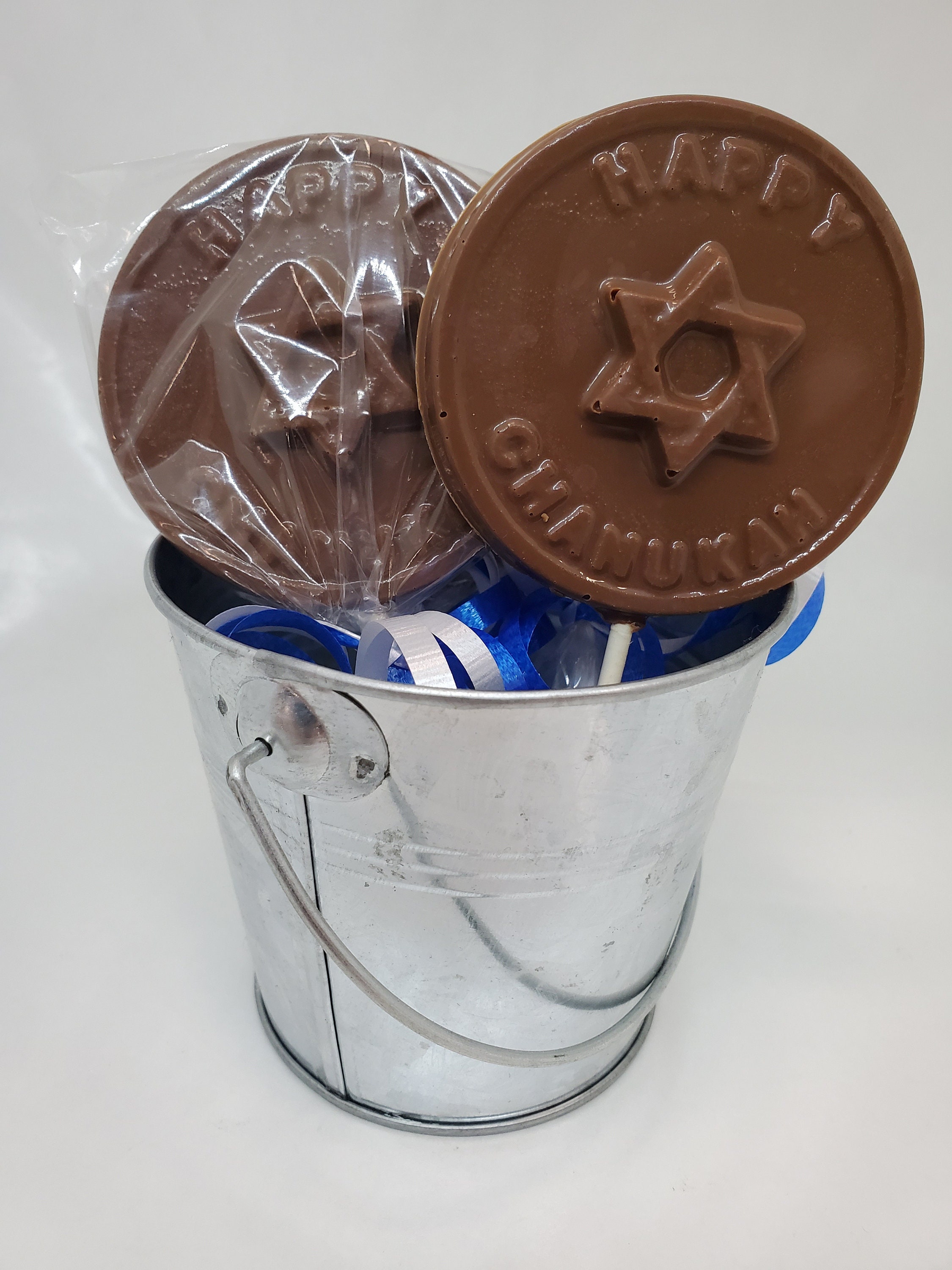 6 Milk or Dark Chocolate Chanukah Hanukkah Lollipops 6 Milk or Dark Chocolate Chanukah Hanukkah Lollipops